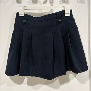 Classic Navy Blue Pleated Skirt